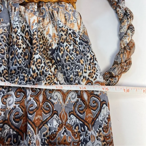 Cappelli‎ straw and fabric shoulder bag. - Picture 13 of 16